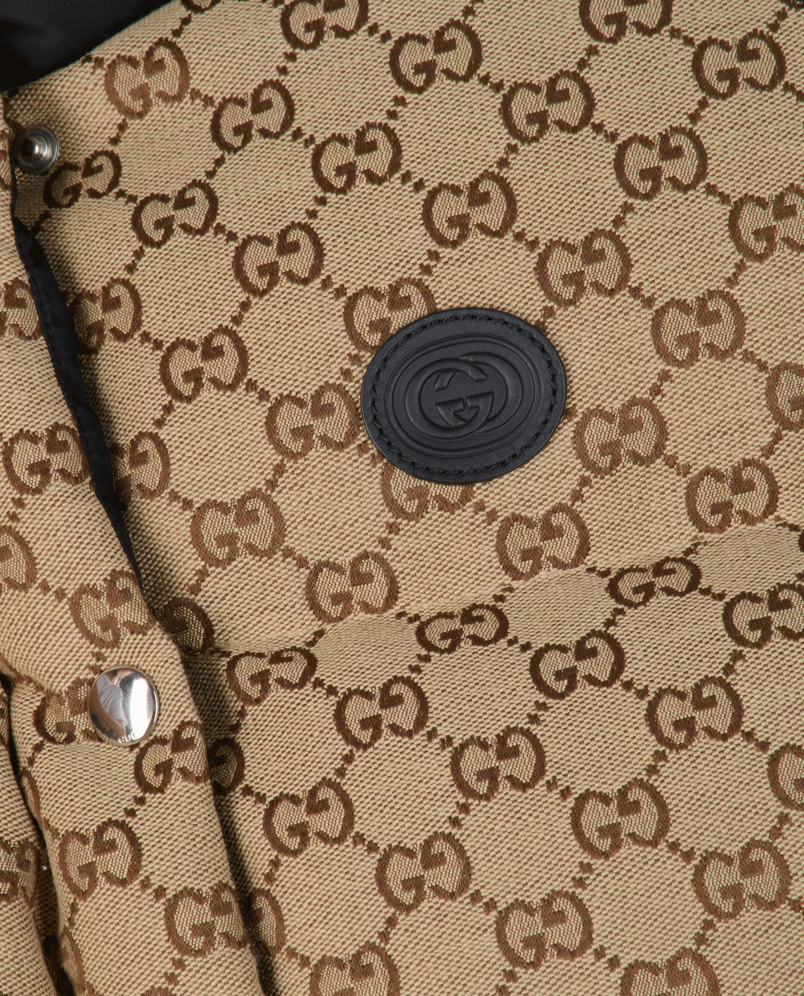 Gucci GG Supreme Puffer Gilet, &pound;950, Clothing, Beige/Black, Down Feathers, Other view