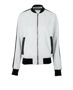 Balmain Bomber Jacket, Poly, White, UK6, 2*