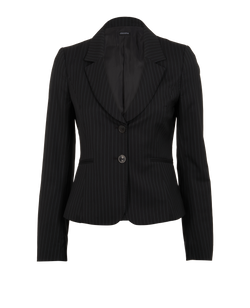 Joseph Stripe Blazer, Wool, Black, UK10, 2*