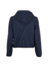 Prada Hooded Cropped Windbreaker, &pound;495, Clothing, Navy, Polyester Mix, Back view