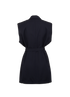 Prada Stripe Belted Vest, &pound;950, Clothing, Navy, Wool, Back view