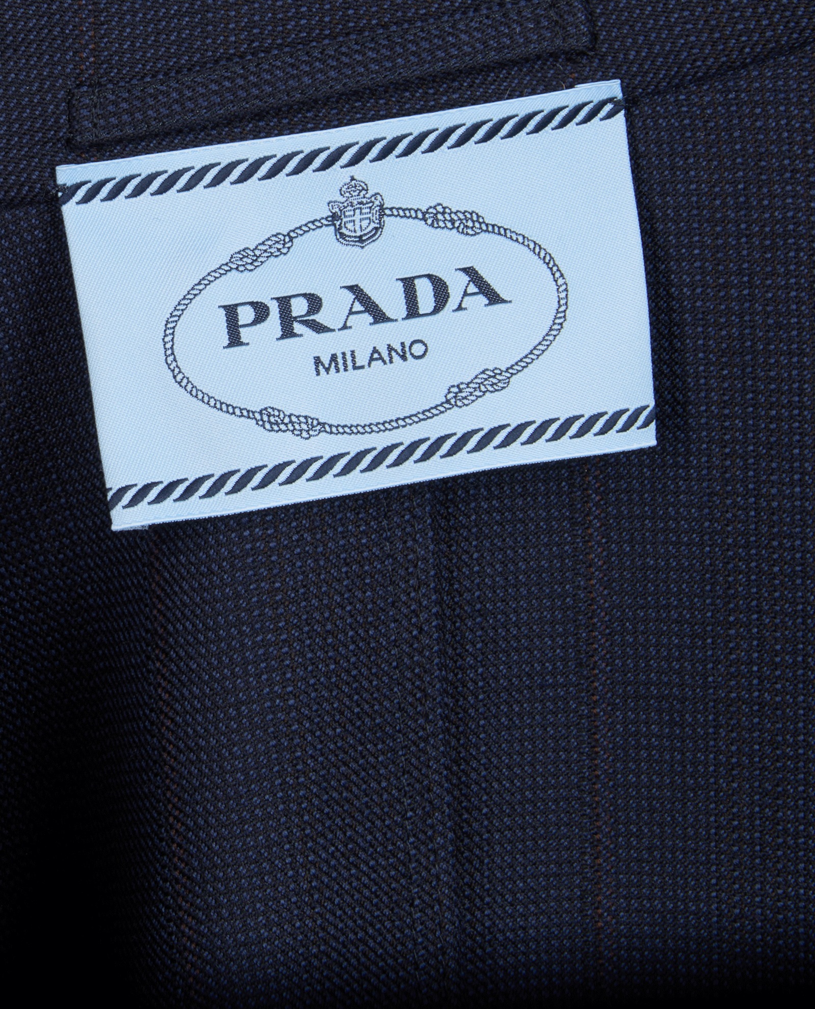 Prada Stripe Belted Vest, &pound;950, Clothing, Navy, Wool, Other view