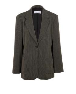 Max Mara Blazer, Wool, Black/Beige, UK16, 2*