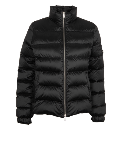 Prada Down Puffer Jacket, &pound;420, Clothing, Black, Polyester, Front view