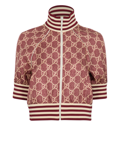Gucci GG Short Sleeve Jacket, &pound;620, Clothing, Red, Silk, Front view