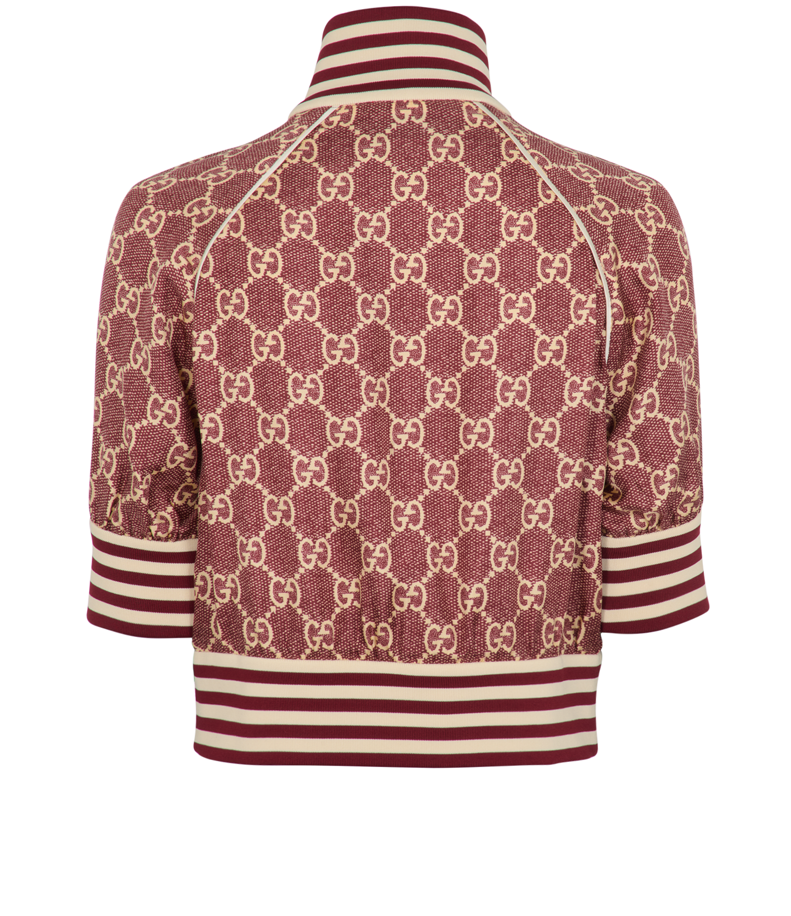 Gucci GG Short Sleeve Jacket, &pound;620, Clothing, Red, Silk, Back view