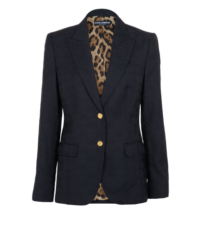Dolce & Gabbana Logo Blazer, &pound;350, Clothing, Black, Wool, Front view