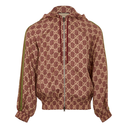Gucci GG Jacket, &pound;520, Clothing, Burgundy, Silk, Front view