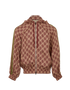 Gucci GG Jacket, &pound;520, Clothing, Burgundy, Silk, Front view