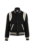 Saint Laurent Stand Up Collar Bomber Jacket, &pound;650, Clothing, Black, Wool, Front view
