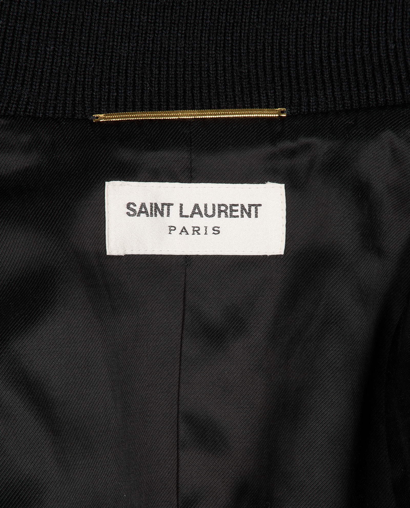 Saint Laurent Stand Up Collar Bomber Jacket, &pound;650, Clothing, Black, Wool, Other view