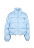 Prada Quilted Puffer Jacket, &pound;750, Clothing, Blue, Nylon, Front view