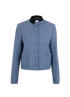 Christian Dior Cropped Bow Jacket, &pound;1,800, Clothing, Blue, Wool, Front view