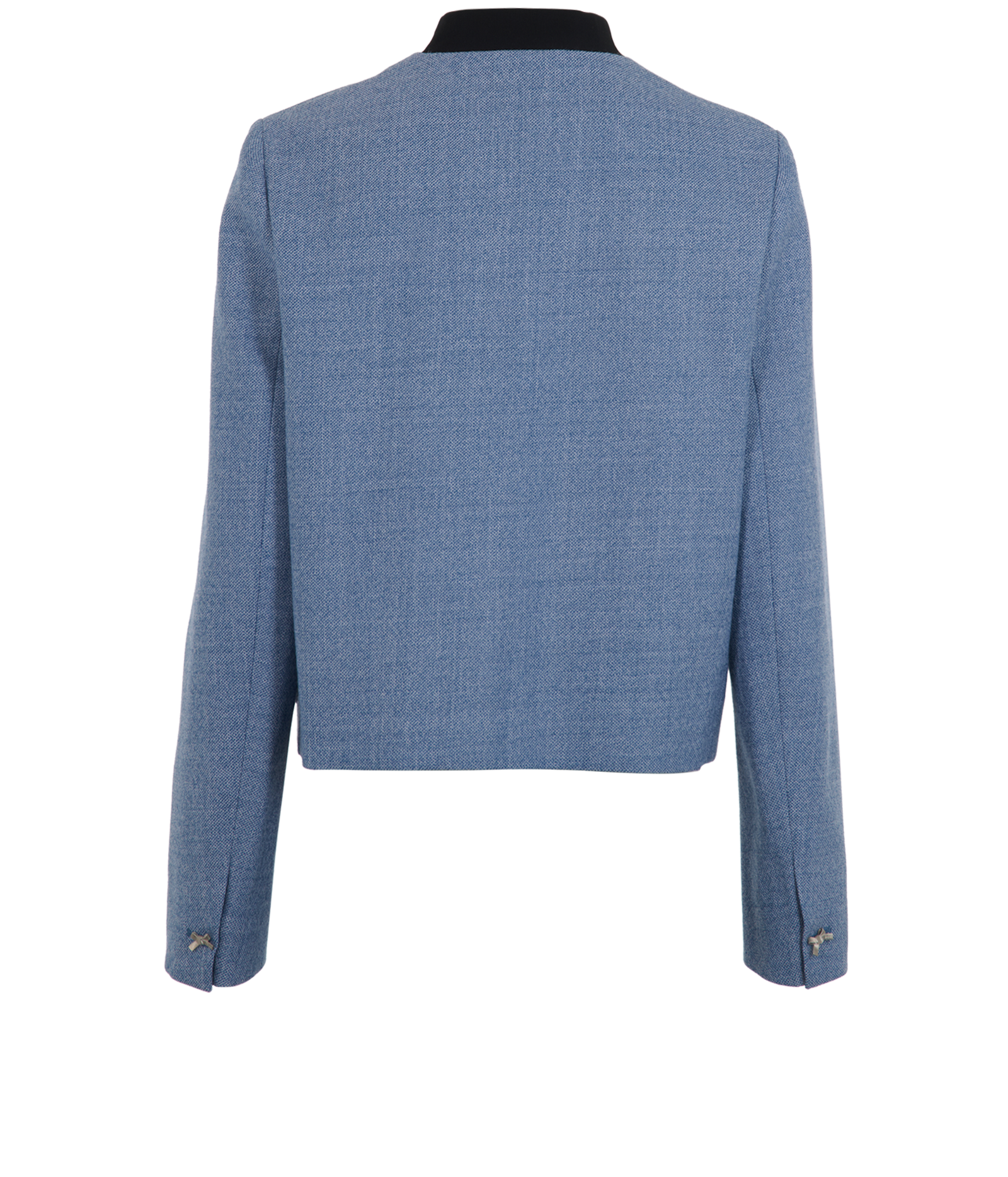 Christian Dior Cropped Bow Jacket, &pound;1,800, Clothing, Blue, Wool, Back view