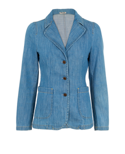 Miu Miu Denim Jacket, Cotton, Blue, UK10, 2*
