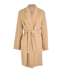 Hermes H Tie-Waist Blazer, Silk, Beige, UK8, 2*