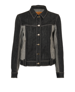 Louis Vuitton Contrast Denim Jacket, Cotton, Blue/Grey, UK10, 2*
