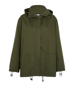 Loewe Hooded Parka, Cotton, Green, Sz S, 3*