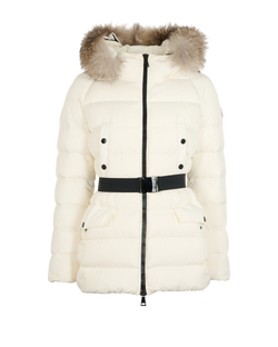 Moncler Down Puffer Jacket, Nylon, White, UK10, 1*