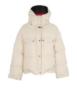 Gucci GG Puffer Bomber, Cotton/Down, Cream, UK4, 3*