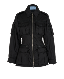 Prada Utility Jacket, Poly, Black, UK8, 2*