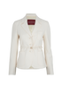 Gucci Single Breasted Belted Jacket, £595, Clothing, Cream, Silk/Wool, Front view