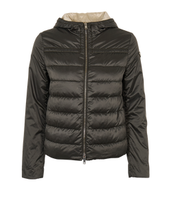 Prada Hooded Puffer Jacket, Poly/Down, Green, UK6, 1*