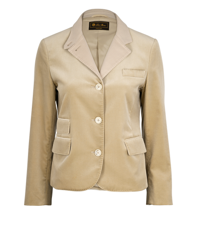 Loro Piana Double-Vent Blazer Jacket, £350, Clothing, Beige, Cotton, Front view