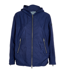 Prada Rain Jacket, Nylon, Blue, UK12, 2*