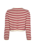 Celine Cropped Striped Jacket, £995, Clothing, Red/White, Wool, Back view