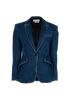 Alexander McQueen Single-Vent Blazer, &pound;280, Clothing, Blue, Cotton, Front view