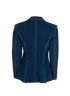 Alexander McQueen Single-Vent Blazer, &pound;280, Clothing, Blue, Cotton, Back view