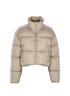 Palm Angels Cropped Track Puffer, &pound;220, Clothing, Beige, Polyester (Polymer), Front view