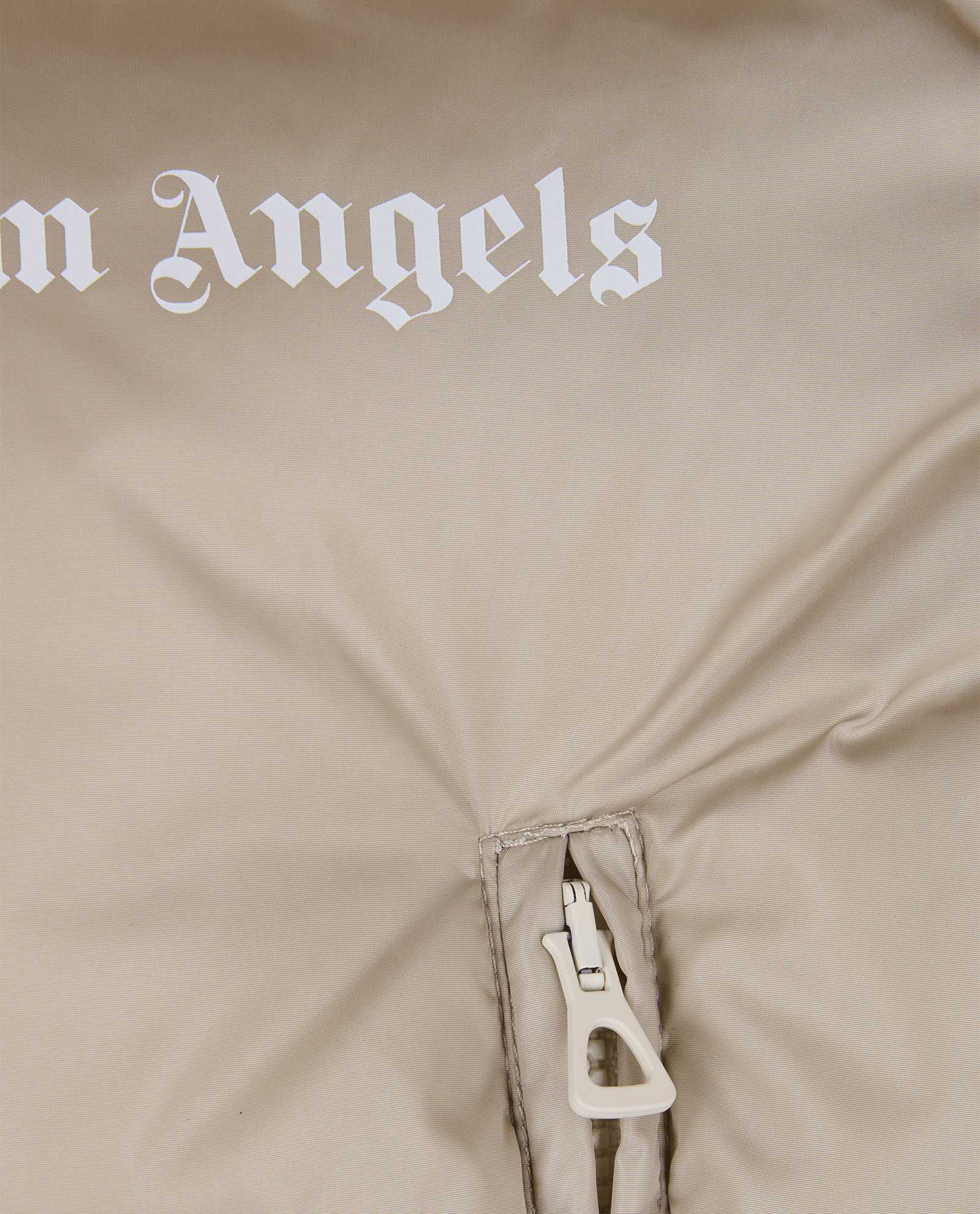 Palm Angels Cropped Track Puffer, &pound;220, Clothing, Beige, Polyester (Polymer), Other view