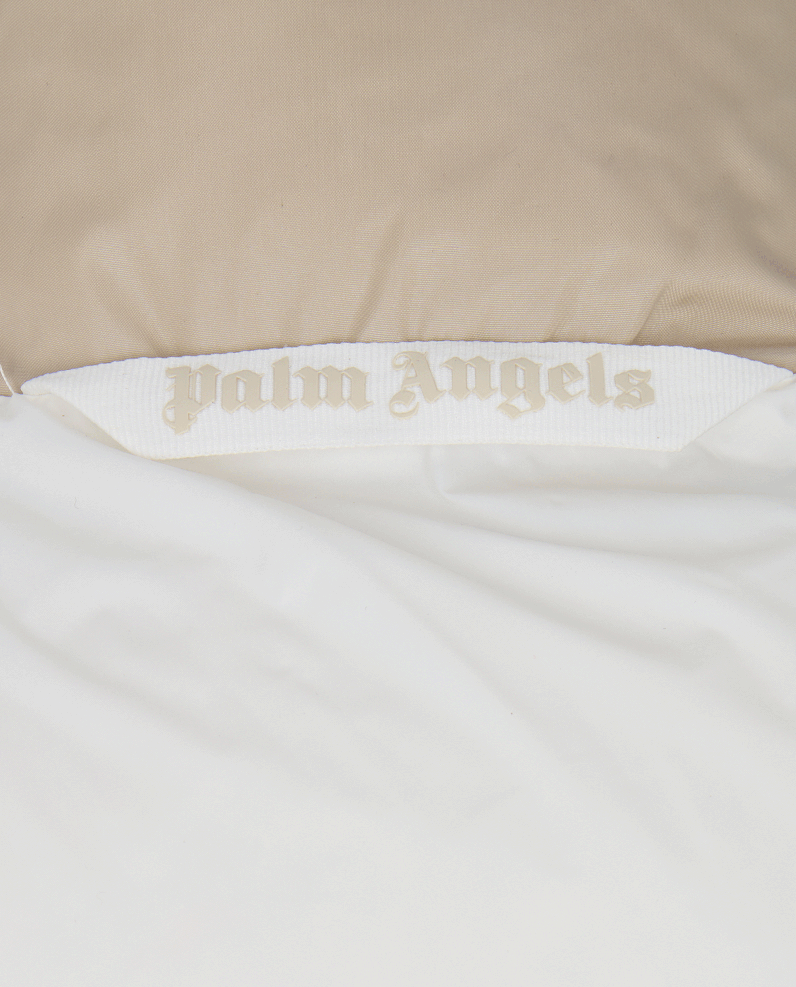 Palm Angels Cropped Track Puffer, &pound;220, Clothing, Beige, Polyester (Polymer), Other view