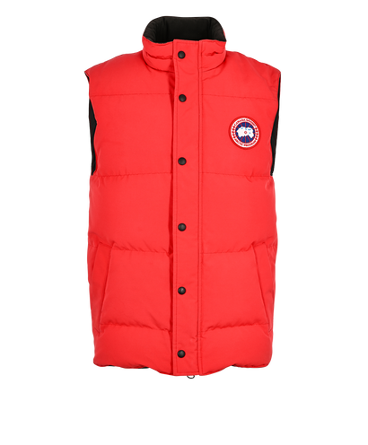 Canada Goose Garson Puffer Vest, &pound;350, Clothing, Red, Down Feathers, Front view
