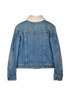 Saint Laurent Shearling Denim Jacket, £895, Clothing, Blue/Cream, Cotton/Denim, Back view