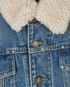 Saint Laurent Shearling Denim Jacket, £895, Clothing, Blue/Cream, Cotton/Denim, Other view
