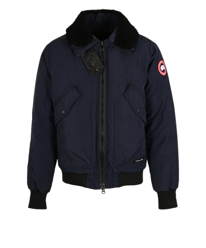 Canada Goose Bromley Bomber Jacket, &pound;550, Clothing, Navy, Down Feathers, Front view