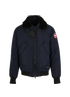 Canada Goose Bromley Bomber Jacket, &pound;550, Clothing, Navy, Down Feathers, Front view