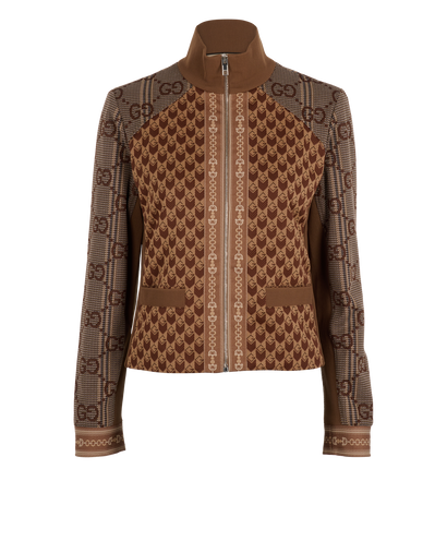 Gucci GG Zipped Jersey Jacket, front view