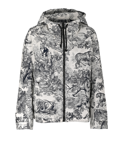 Christian Dior Toile De Jouy Print Jacket, Poly, White/Blue, Sz M, 3*