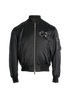 Christian Dior X K.Scharf Logo Bomber Jacket, &pound;850, Clothing, Black, Polyester (Polymer), Front view
