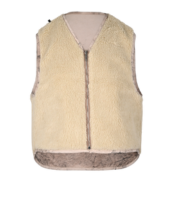 Givenchy Reversible Work Vest, Mens, Cotton/Poly, Pink/Cream, Sz M, 3*