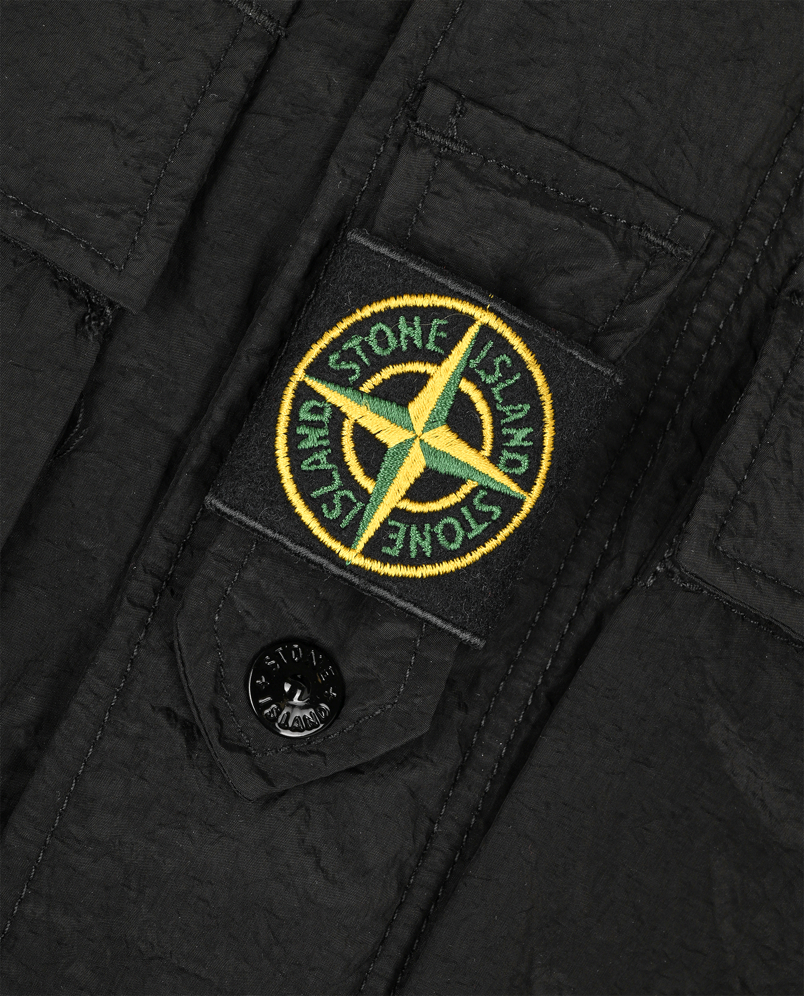 Stone Island Badged Light Jacket, &pound;350, Clothing, Black, Polyester (Polymer), Other view