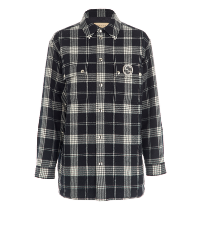 Gucci Padded Jacket, £595, Clothing, Black/White, Wool, Front view