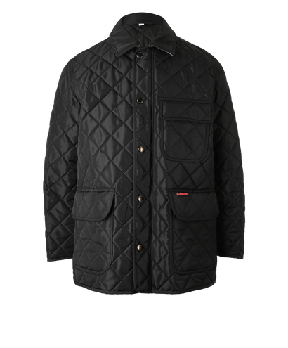 Burberry Quilted Jacket, &pound;550, Clothing, Black, Polyester Mix, Front view