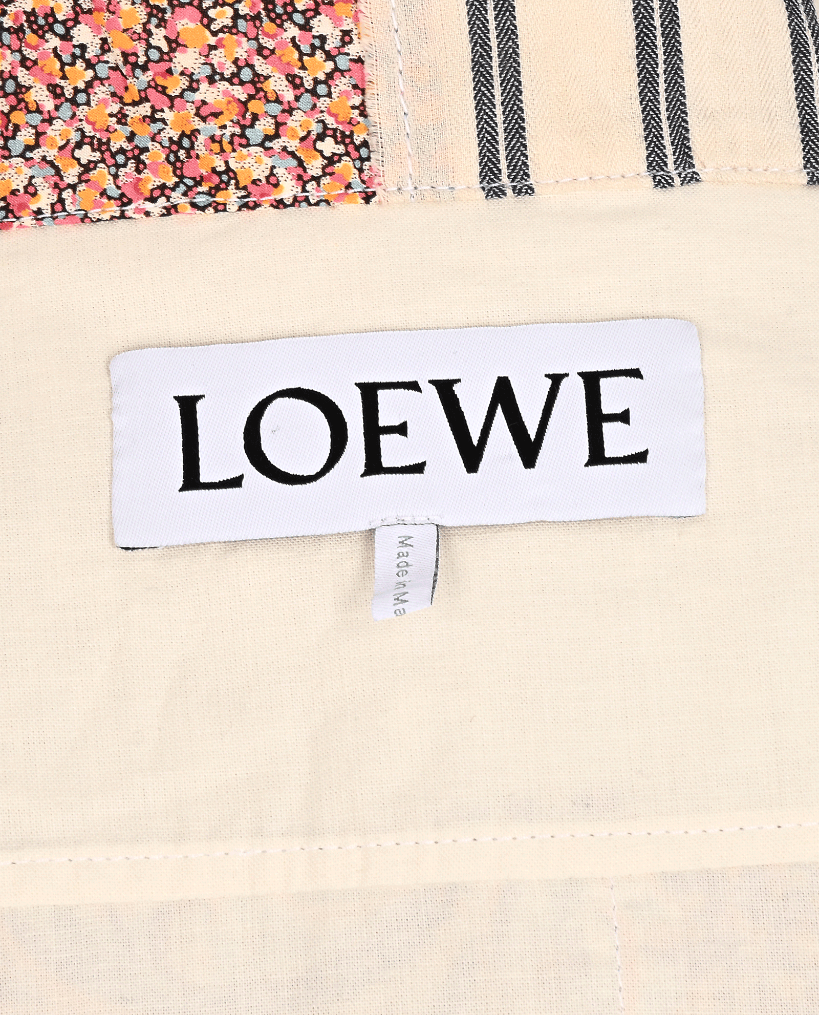 Loewe Patchwork Zip-Up Jacket, &pound;350, Clothing, Black/Red/White, Cotton, Other view