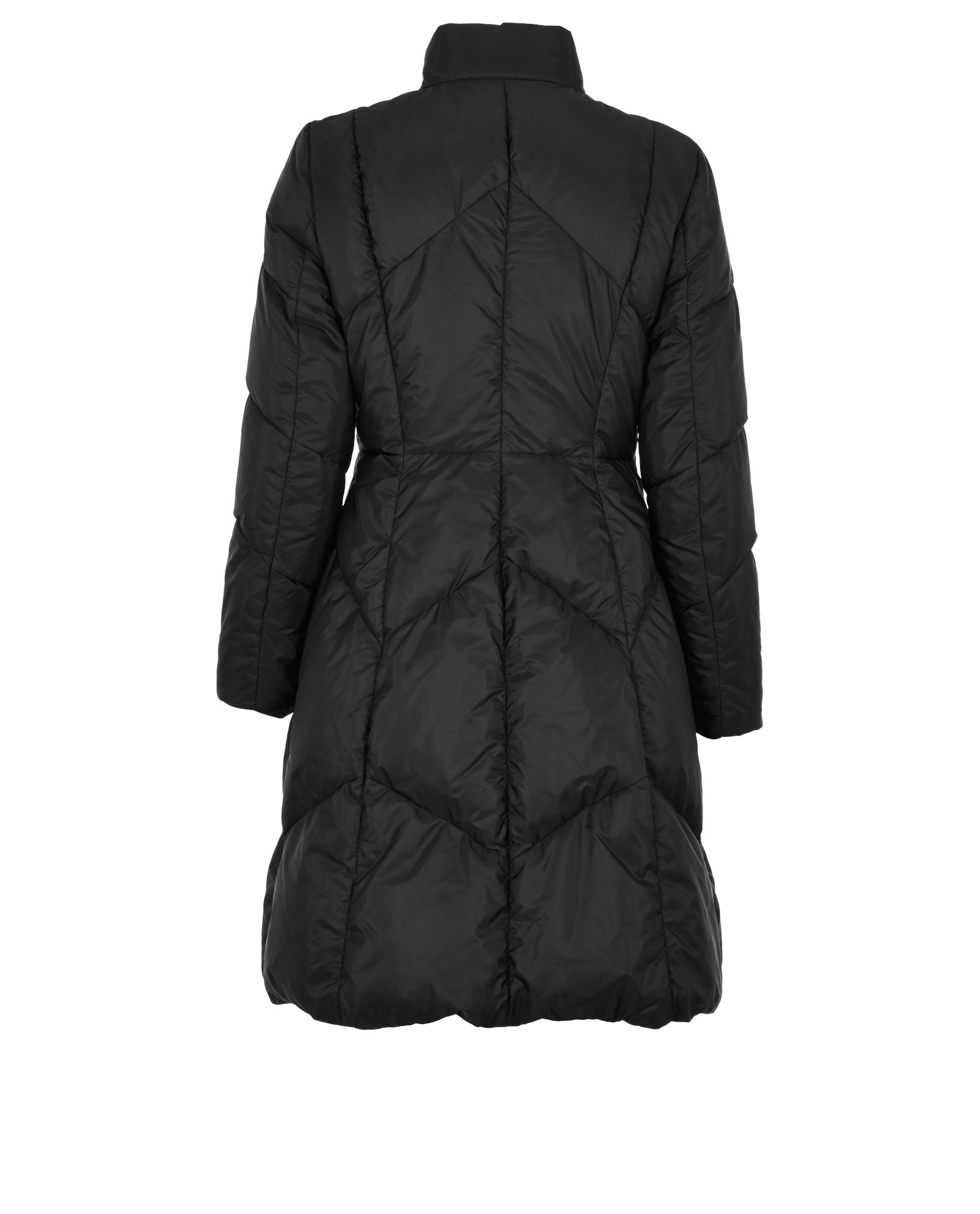 Prada Long Quilted Puffer Jacket, &pound;795, Clothing, Black, Nylon, Back view