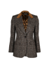 Dolce & Gabbana Plaid Blazer, &pound;190, Clothing, Brown, Wool, Front view